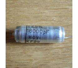 Kondensator 18000 pF 160 V 2,5 % axial (KF29)